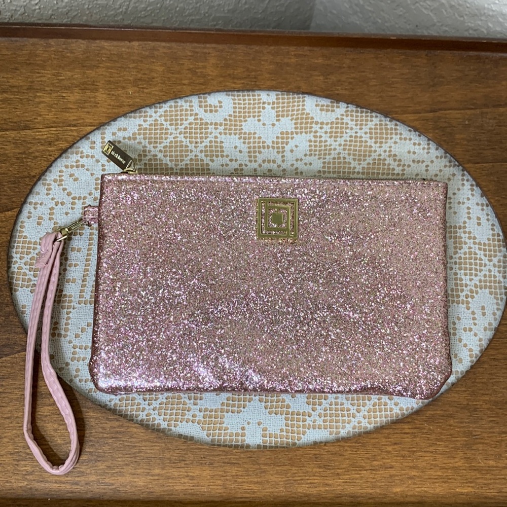 Liz Claiborne pink Glitter wristlet